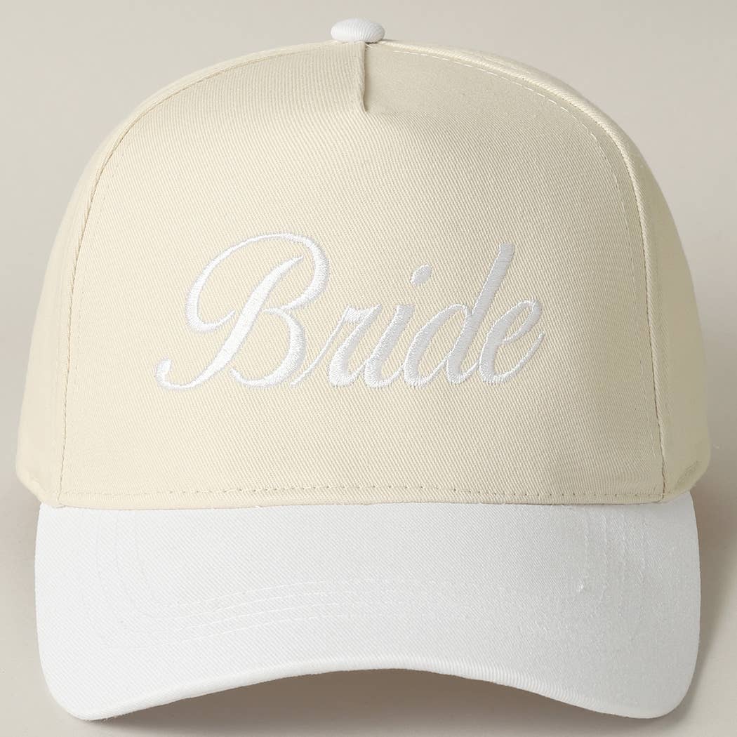Bride Text Embroidery Two-Tone Trucker Hat