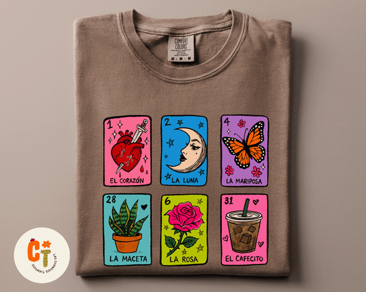 Lotería Remix Comfort Colors Tee Espresso S