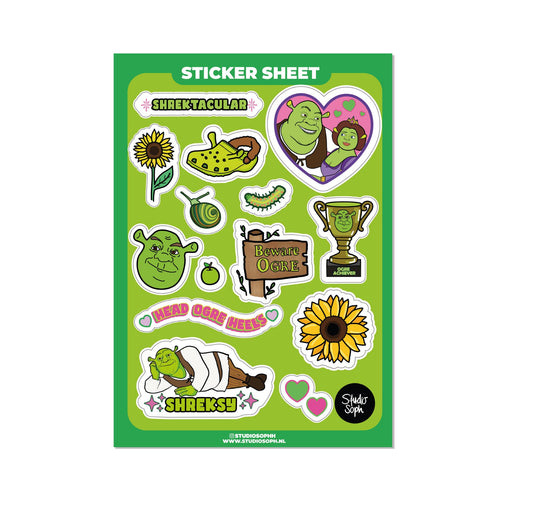 Beware Ogre Sticker Sheet