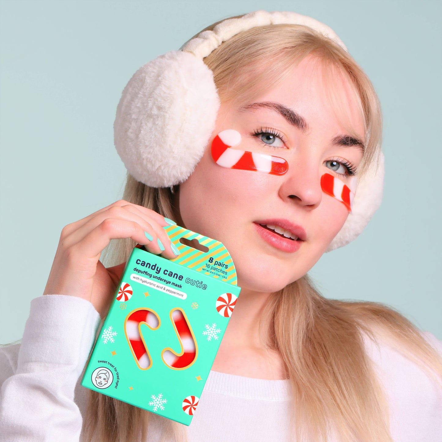 Christmas Holiday Candy Cane Cutie Depuffing Undereye Patch