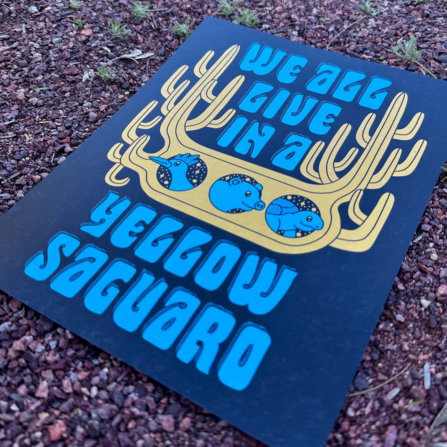 Yellow Saguaro Print