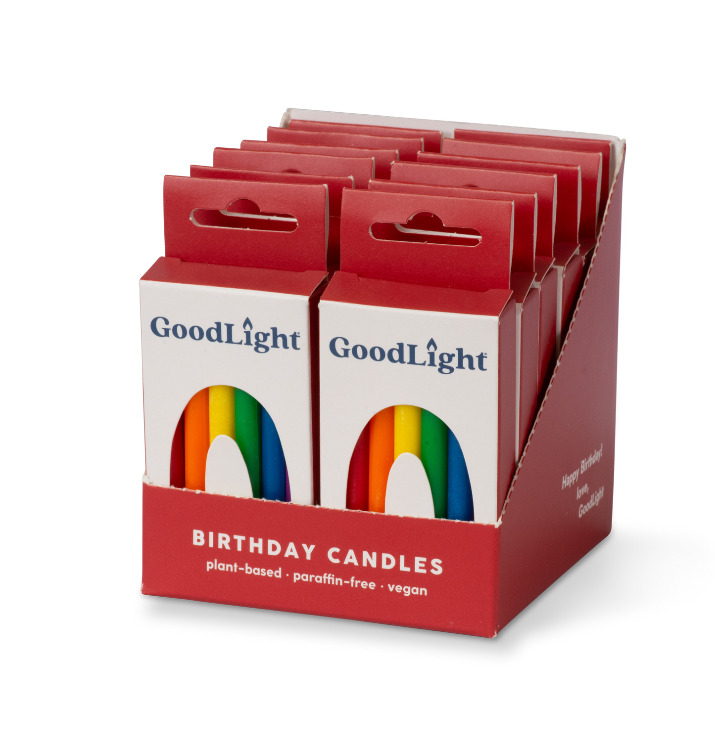 Vegan Birthday Candles | 12-Count Box: White