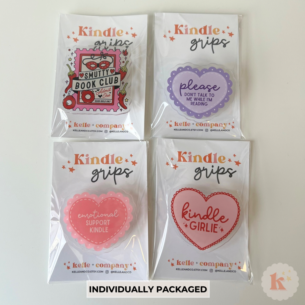 Emotional support kindle grip | coquette kindle