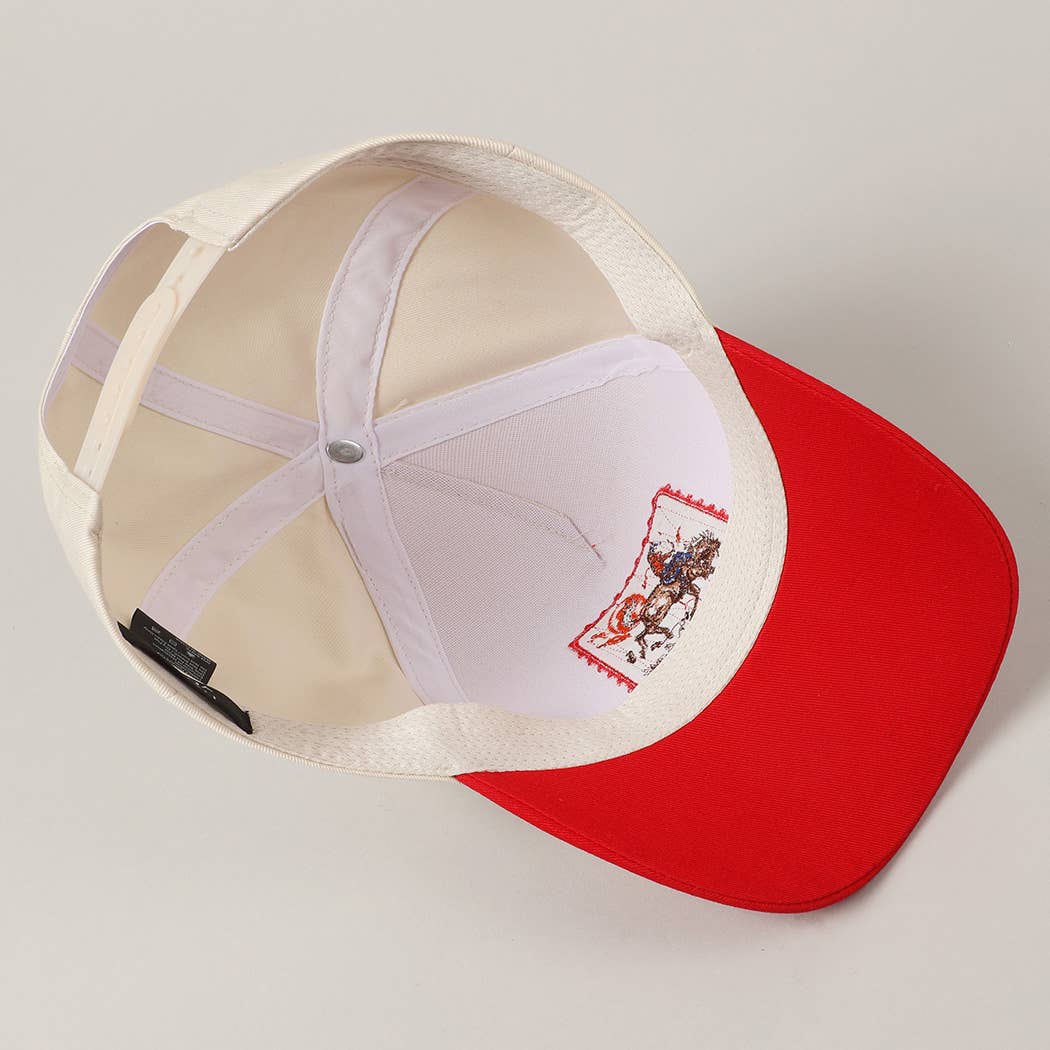 Horse Embroidery Two-Tone Cap