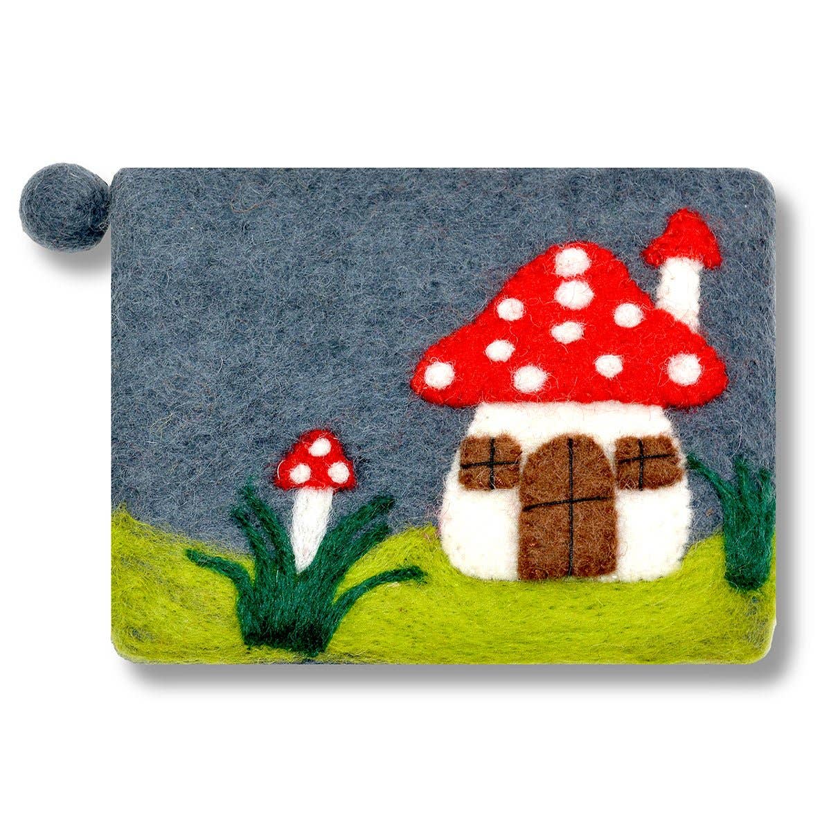 Mushroom Grey Design Coin Purse