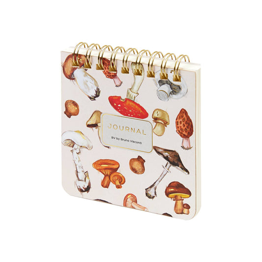 Pocket Art Journal  - Mushrooms on White 