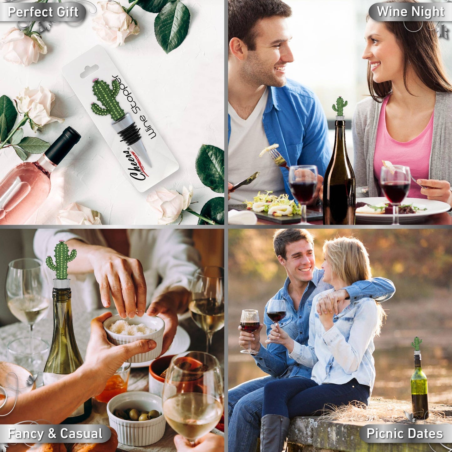 Cheers - Sparkling Wine Stopper - Cactus