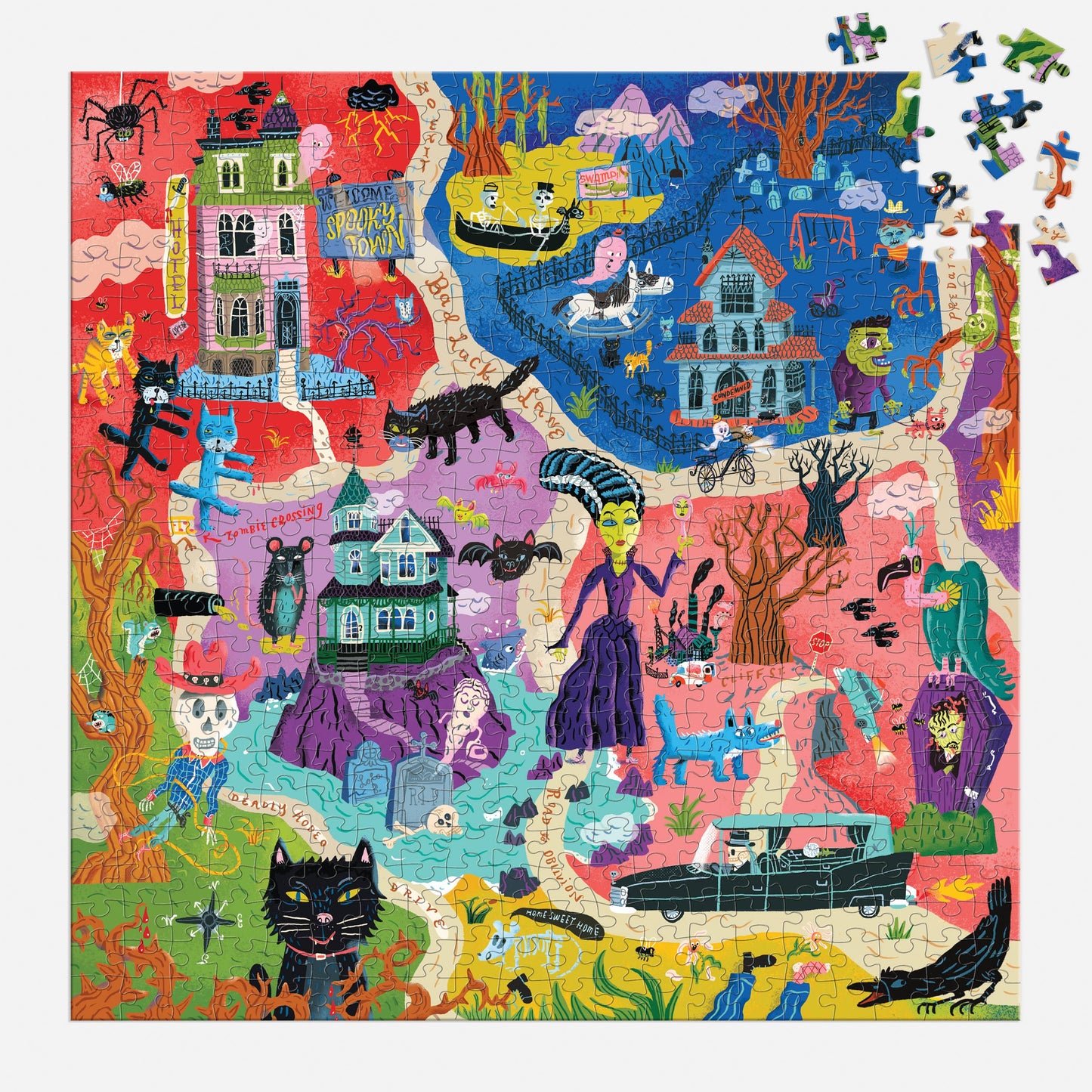 Welcome to Spooky Town 500 Piece Family Puzzle