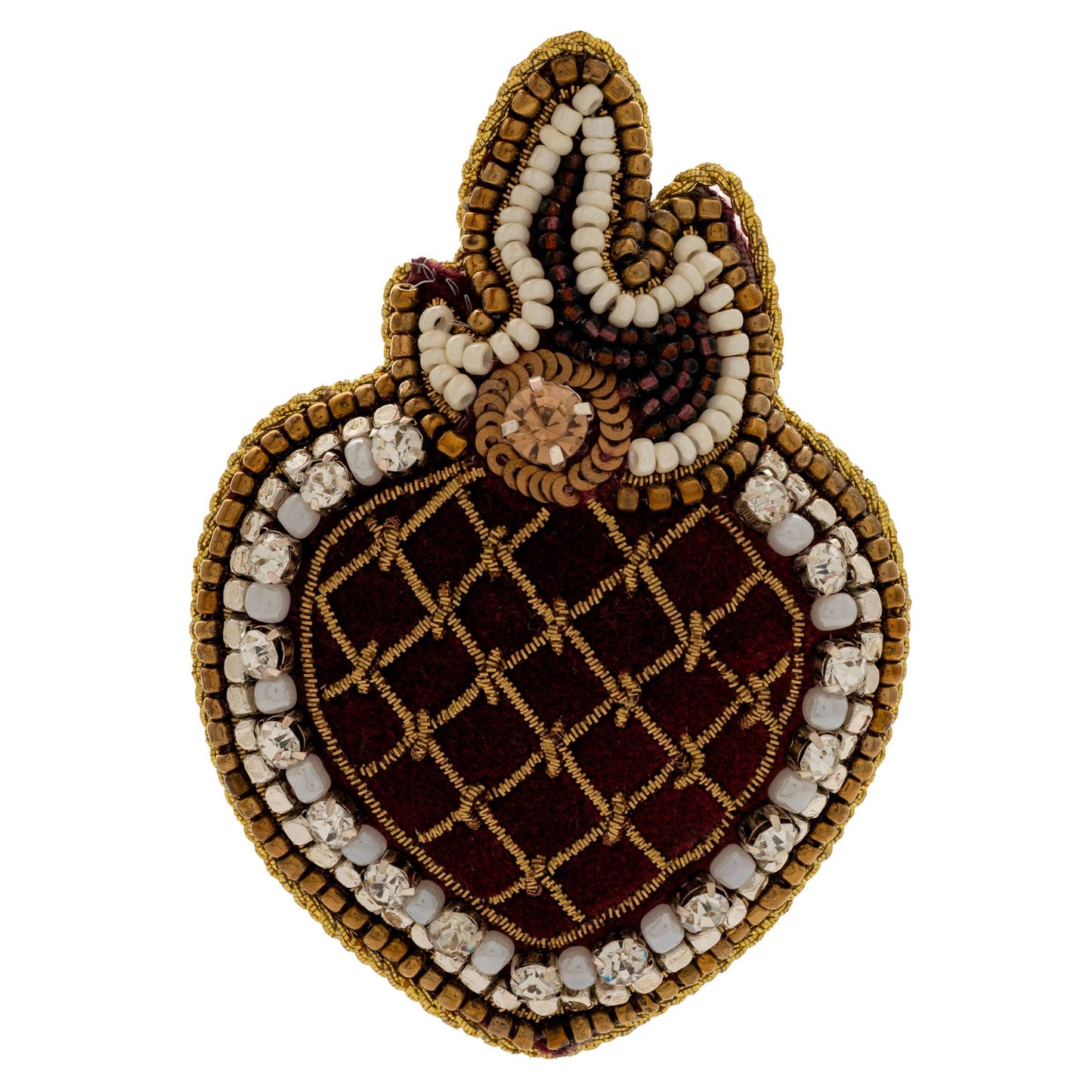 Sacred Heart Beaded Ornament