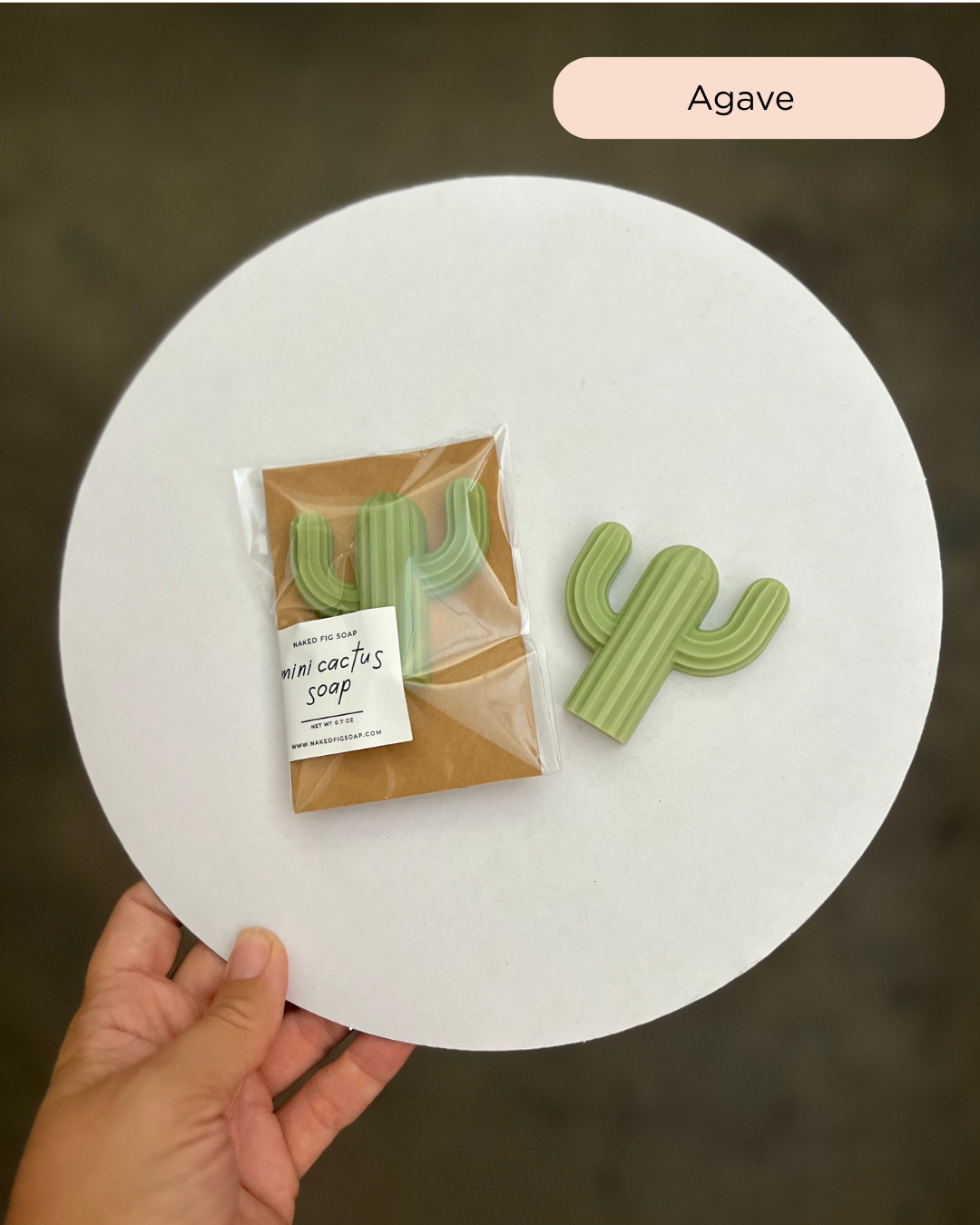 Cactus Mini Soap (Single): Cactus Flower (White + Pink)