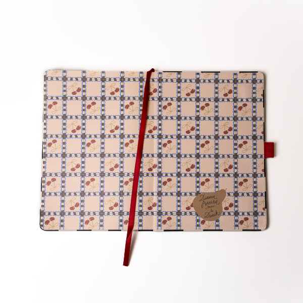 Cherry Bow Soft Touch Hardbound Layflat Notebook Journal