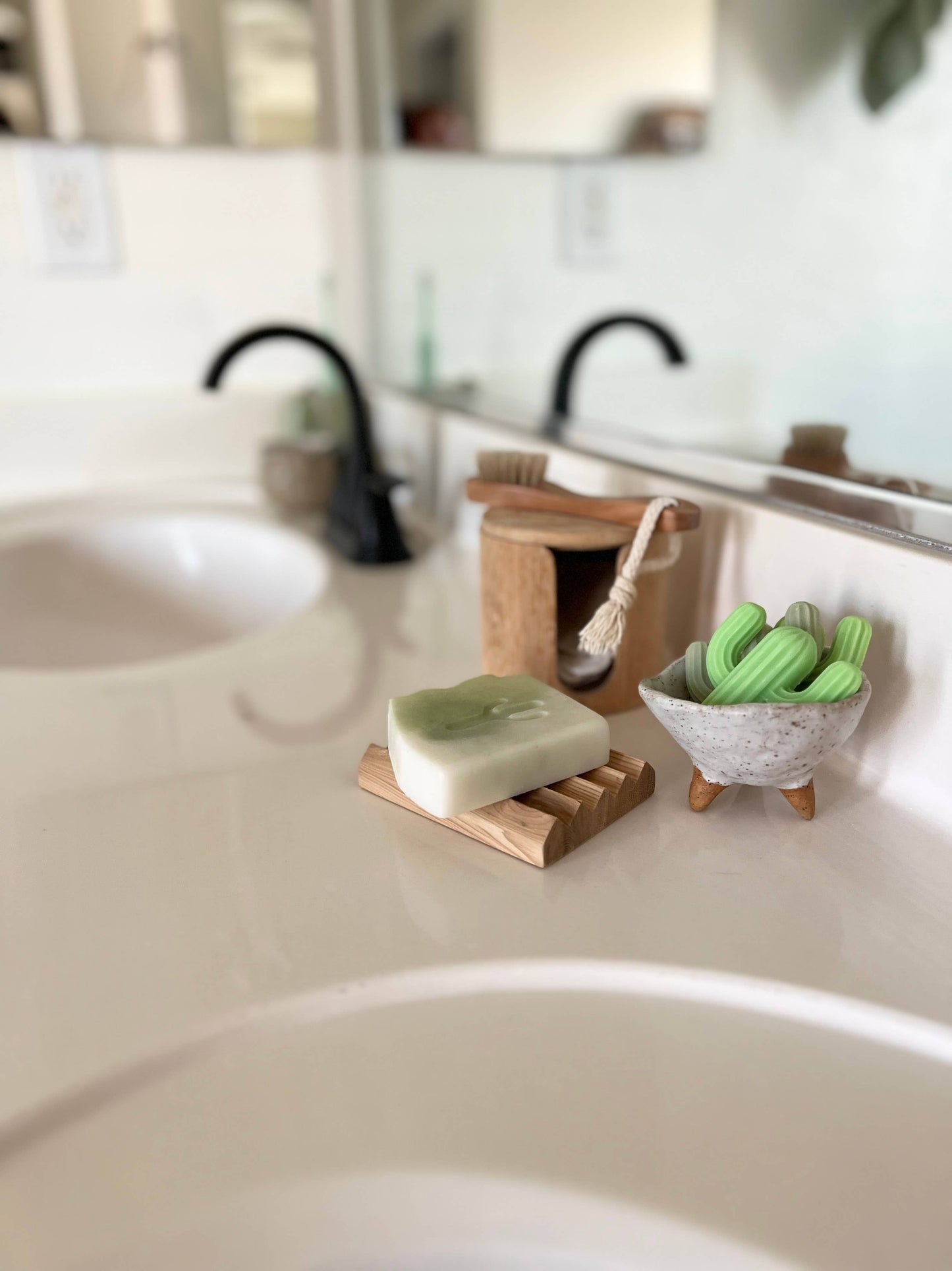 Cactus Mini Soap (Single): Cactus Flower (White + Pink)