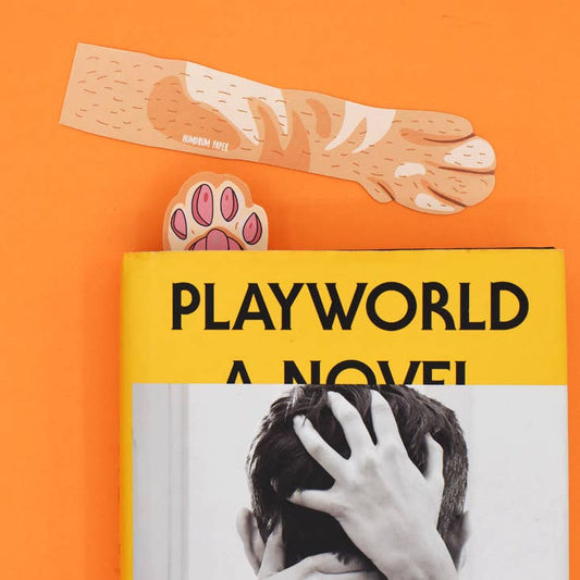 Cat Paw Bookmark - Orange (it's die cut!)