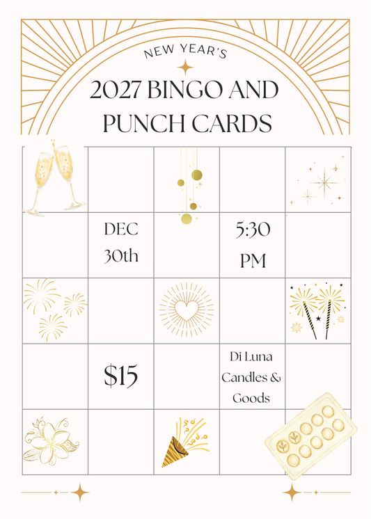 12/30 New Year's Bingo and Punch Cards