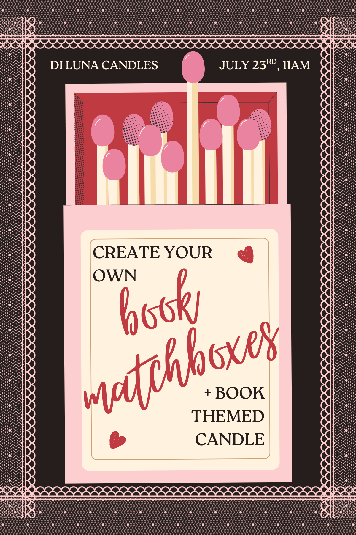 7/23 Book Matchboxes and 9oz Candle Workshop