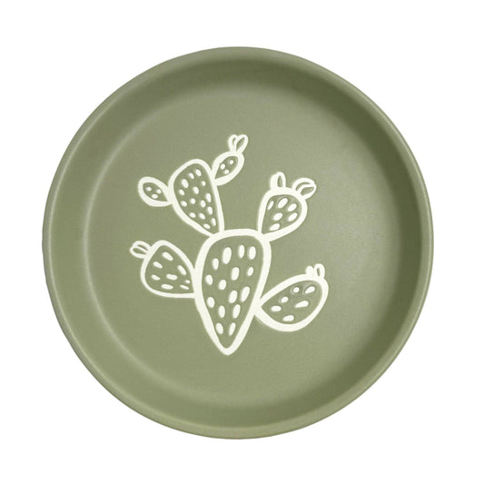 Mini Pet Bowl or Coaster | Prickly Pear Cactus