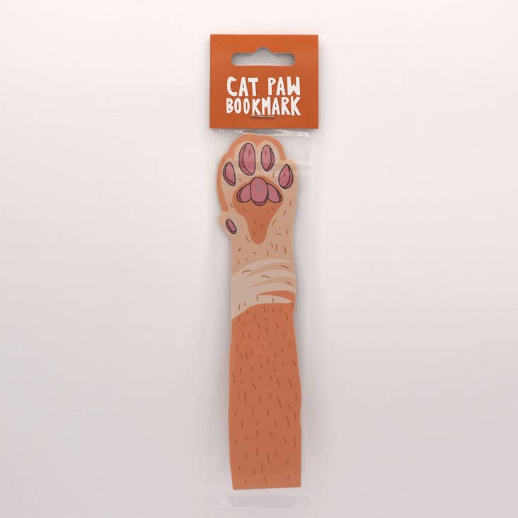 Cat Paw Bookmark - Orange (it's die cut!)