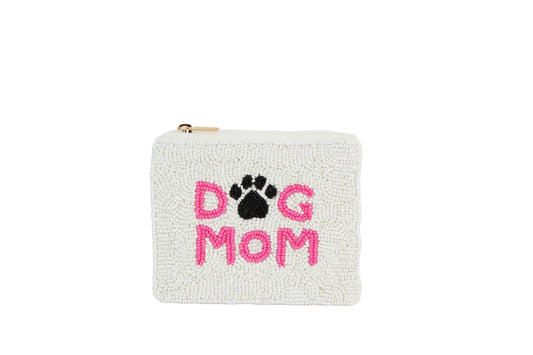 WHITE DOG MOM Coin Purse