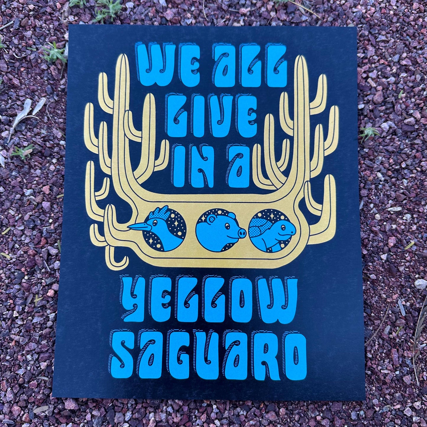 Yellow Saguaro Print