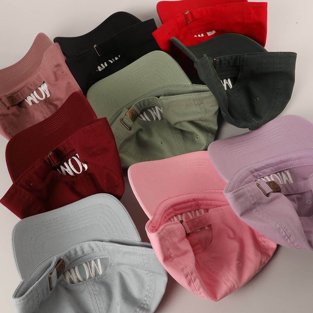 MOM Lettering Embroidery Baseball Cap