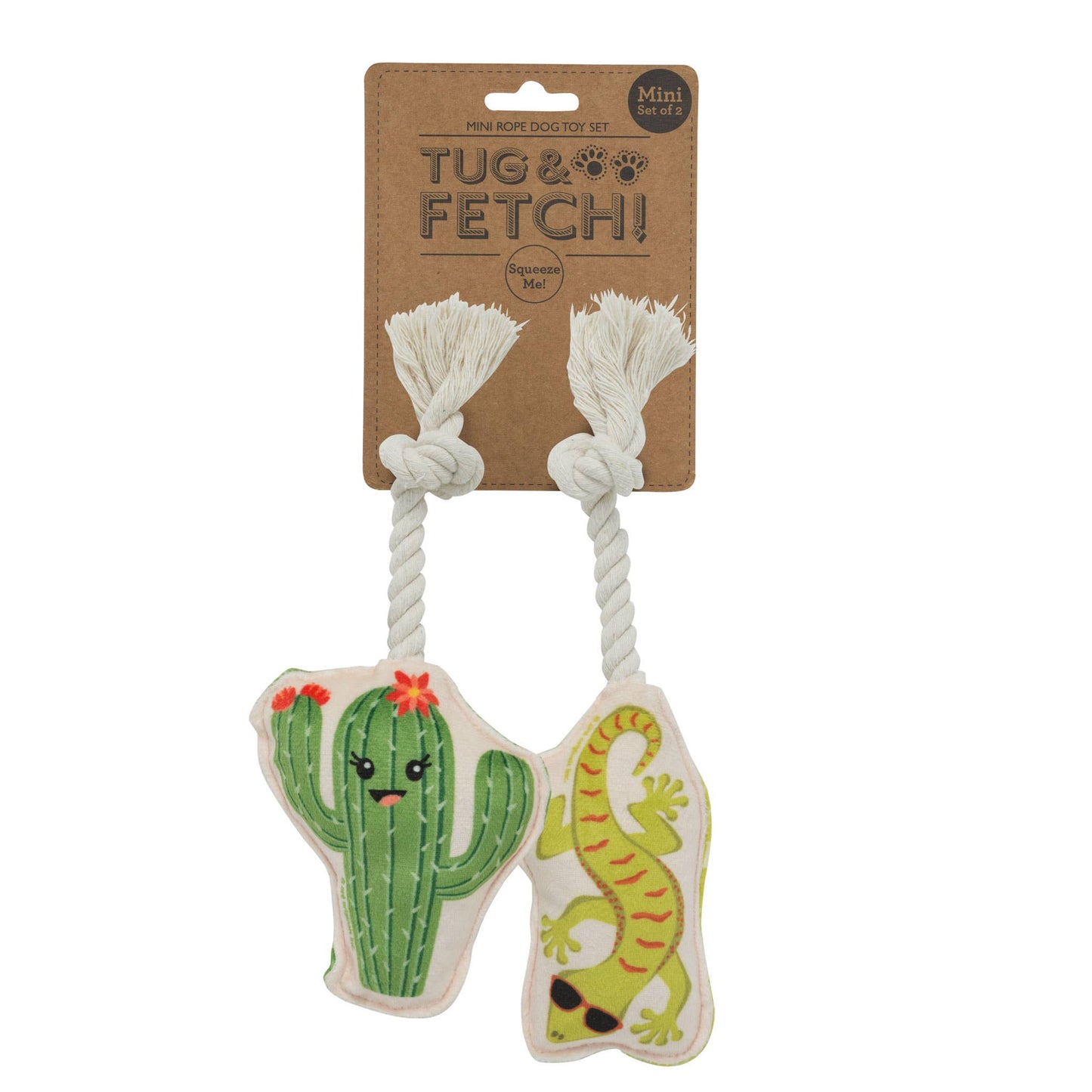 Mini Dog Toy Set | Cactus & Gecko