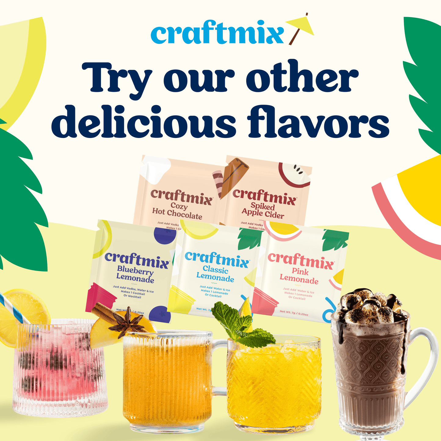 Blueberry Lemonade Cocktail / Mocktail Mixer - 24ct Caddy