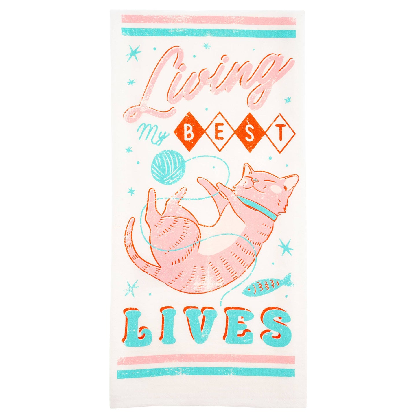 Diner Tea Towels: Cat