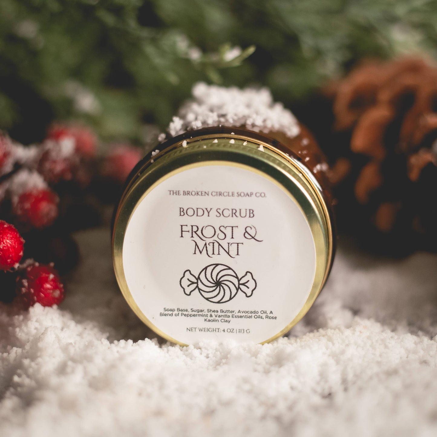 Frost & Mint Body Scrub – Exfoliating Peppermint Vanilla