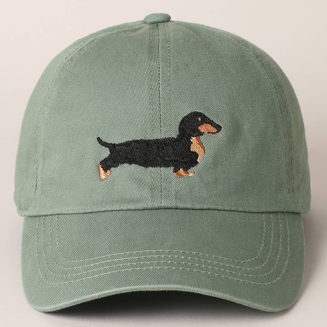 Dachshund Embroidered Baseball Dad Cap