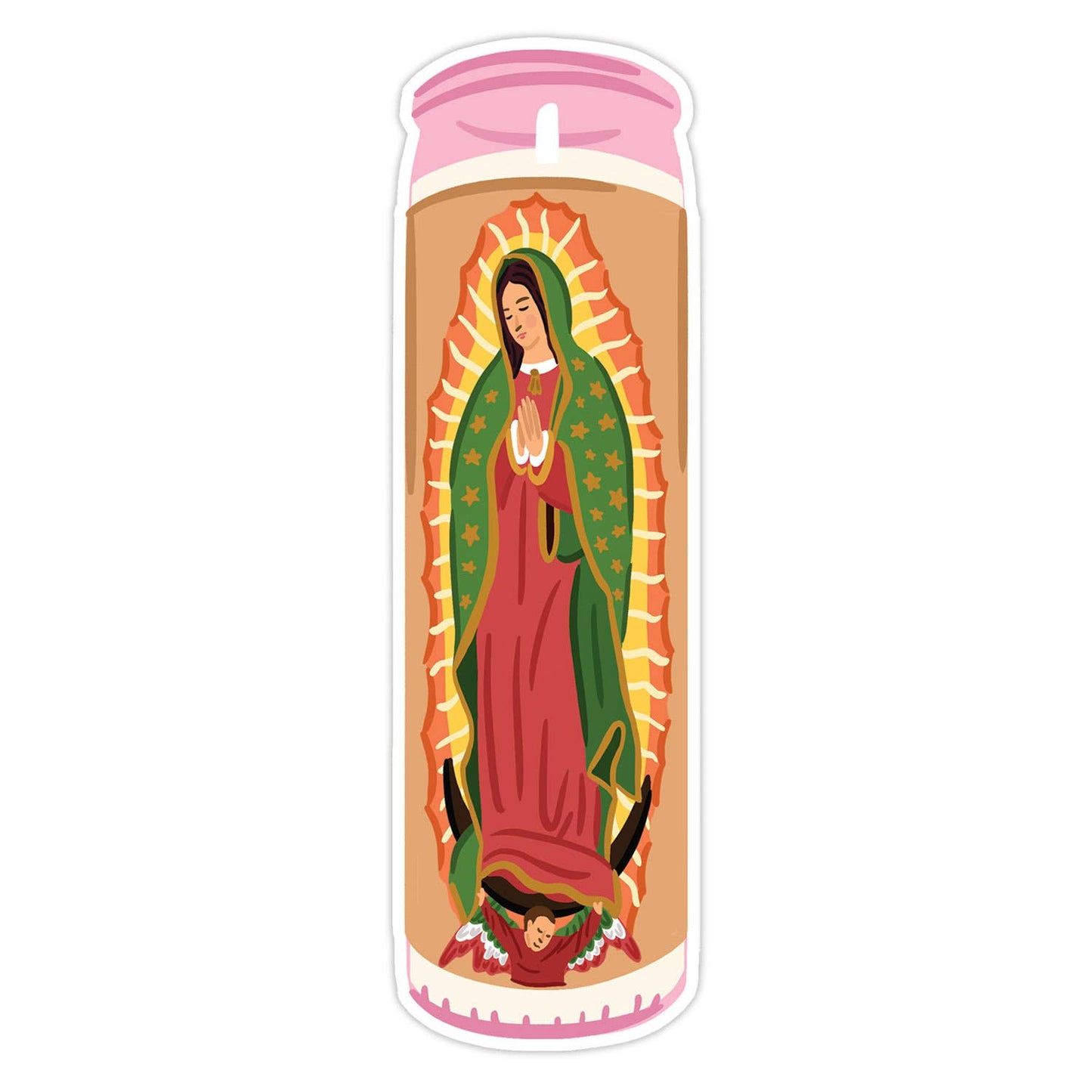 Virgencita Candle Die Cut Bookmark