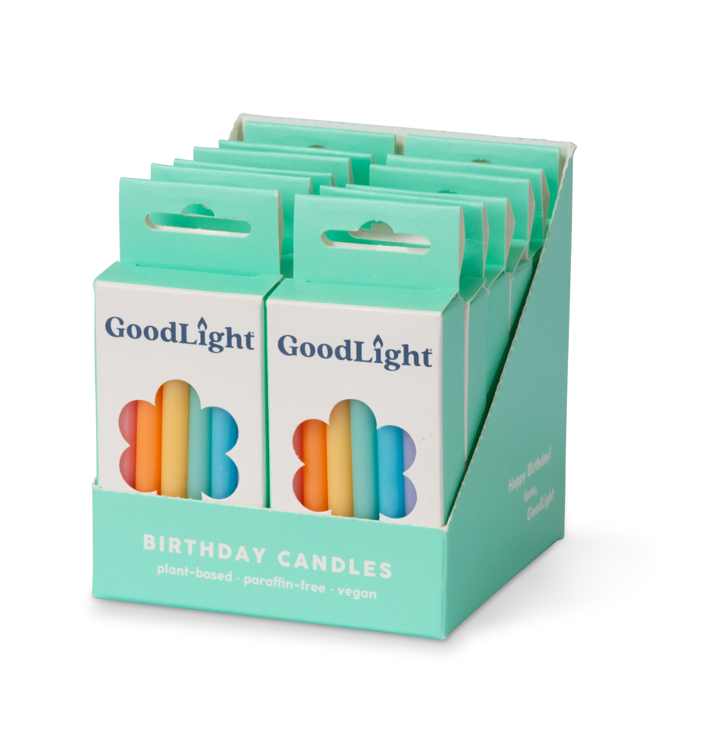 Vegan Birthday Candles | 12-Count Box: White