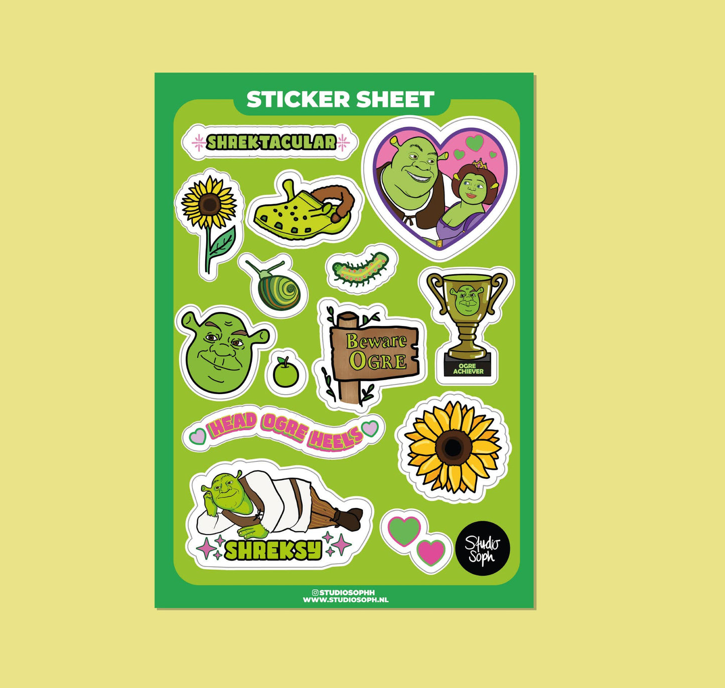 Beware Ogre Sticker Sheet