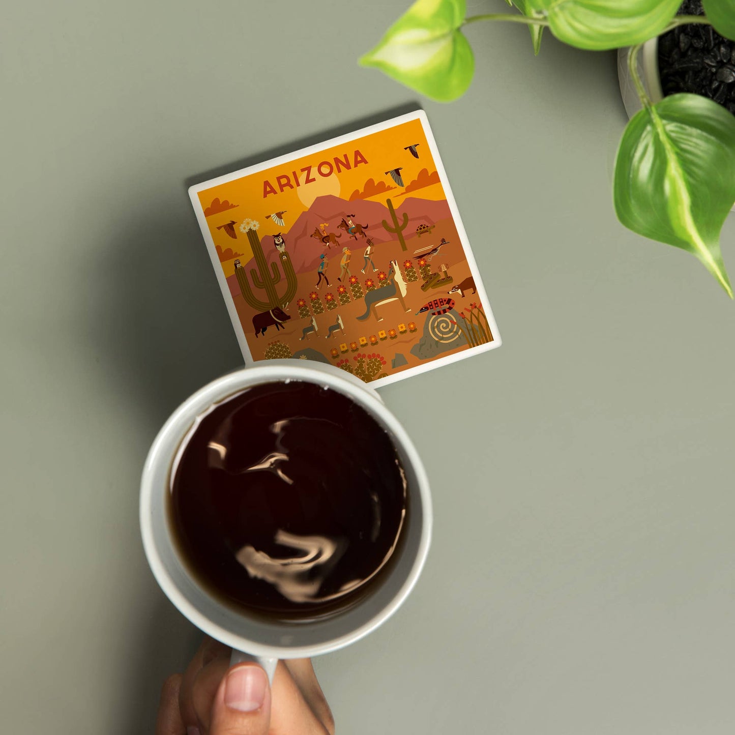 CERAMIC COASTER Arizona, Geometric 2