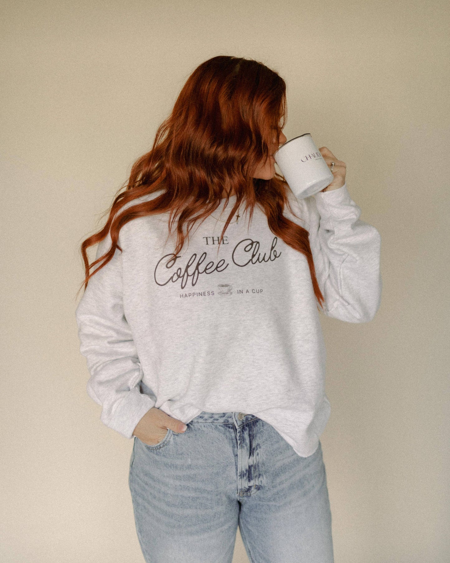 The Coffee Club Graphic Sweatshirt : Medium