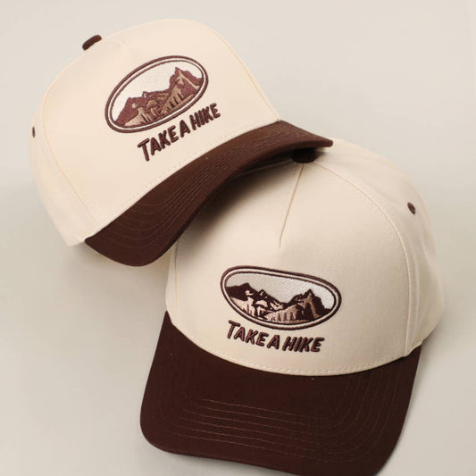 TAKE A HIKE 3D Embroidered Two-Tone Trucker Hat