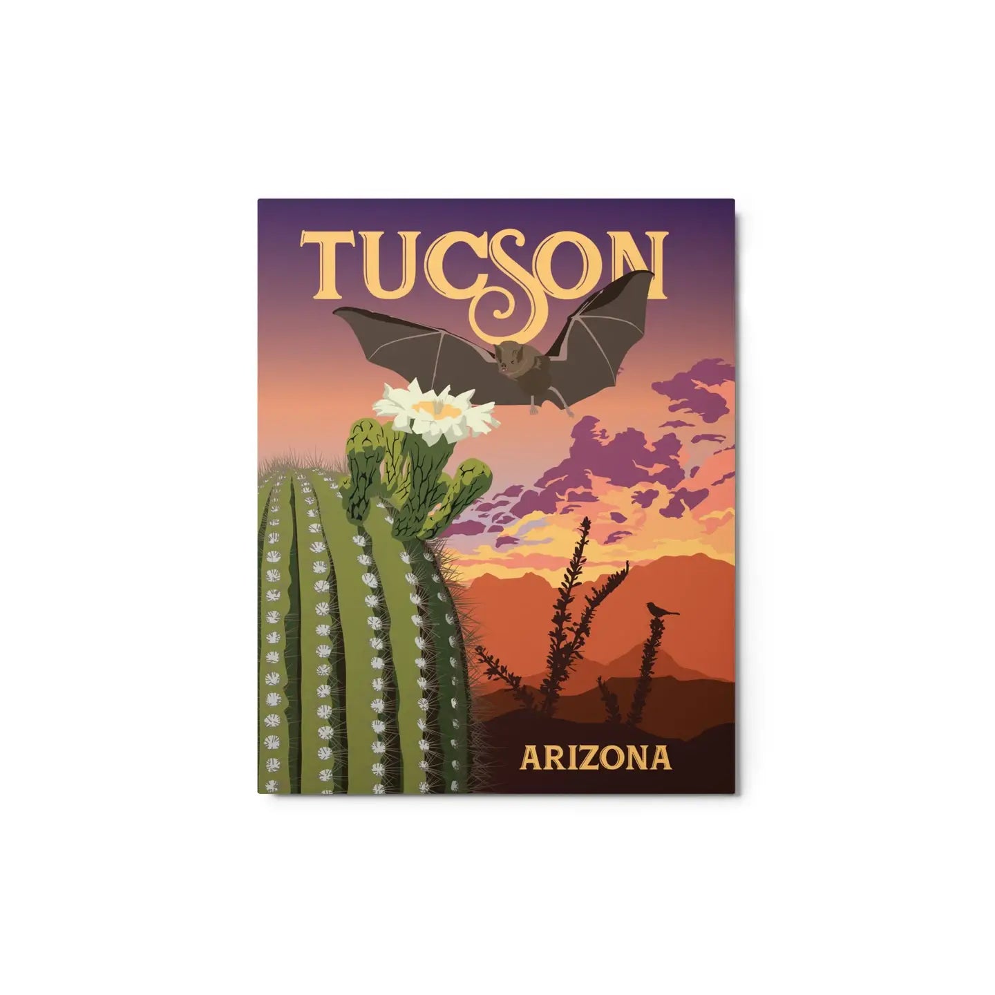 Print 8x10 Bat & Saguaro