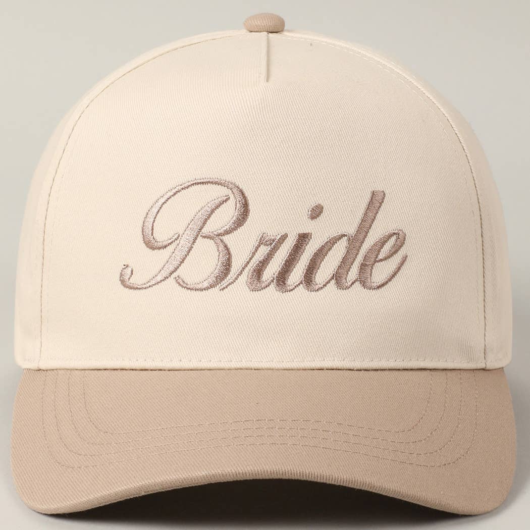 Bride Text Embroidery Two-Tone Trucker Hat