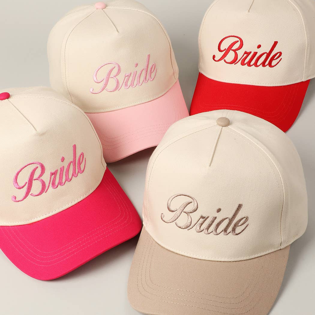Bride Text Embroidery Two-Tone Trucker Hat
