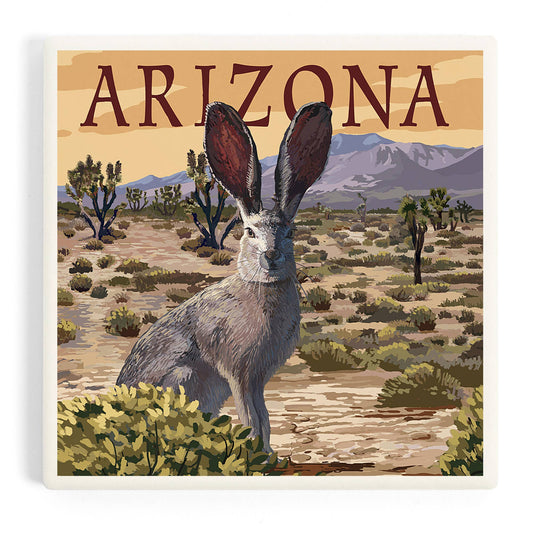 CERAMIC COASTER Arizona, Jackrabbit