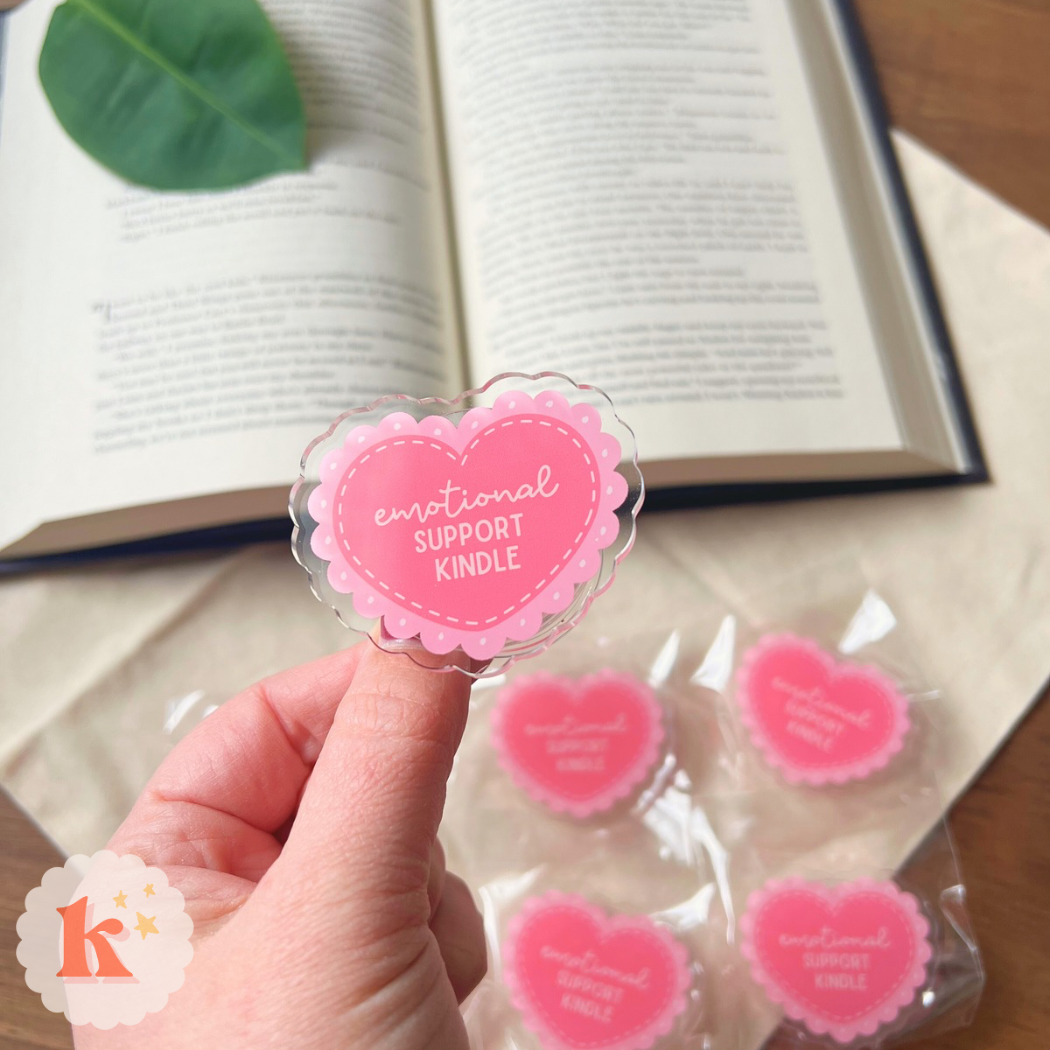 Emotional support kindle grip | coquette kindle
