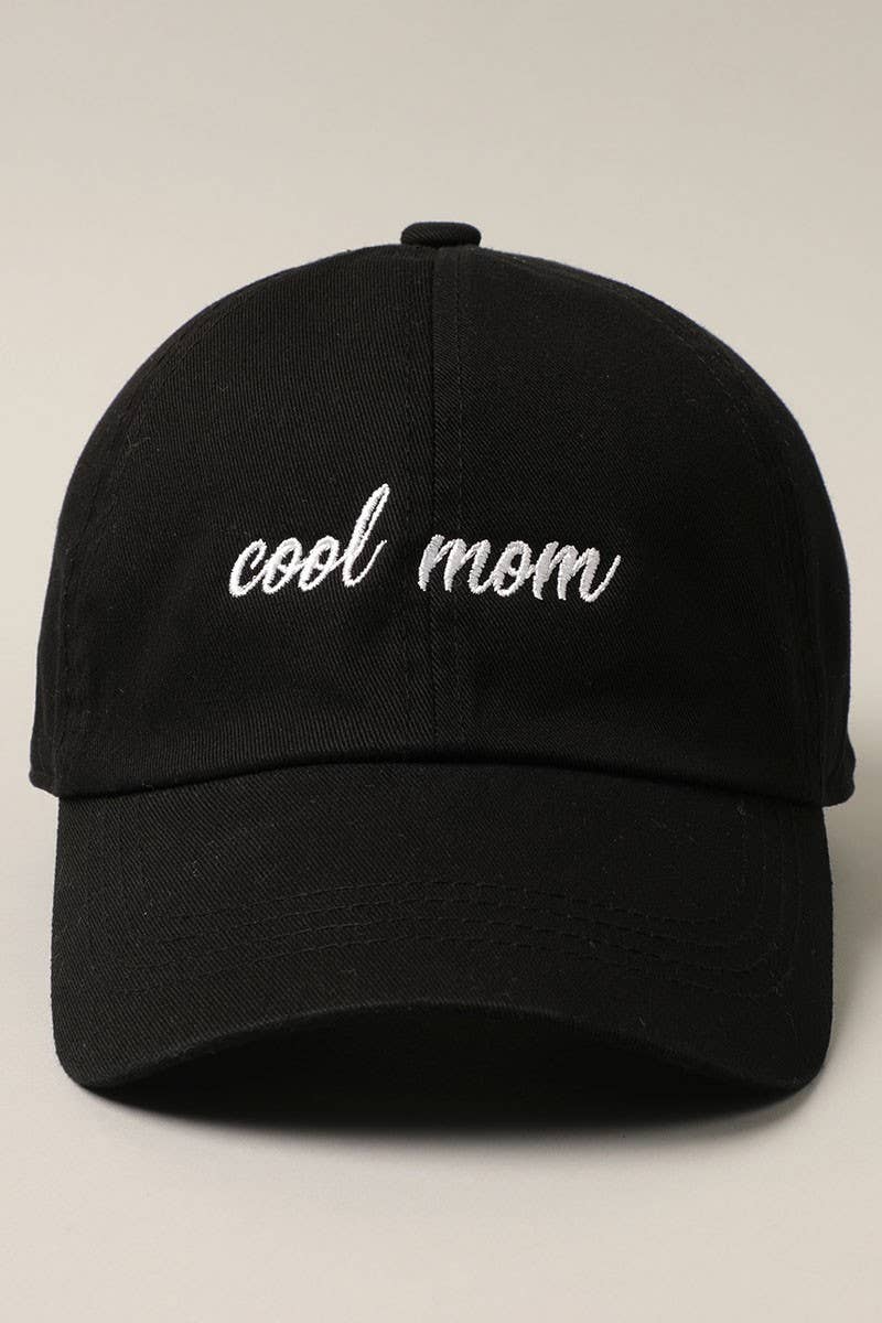 Cool mom Lettering Embroidery Baseball Cap