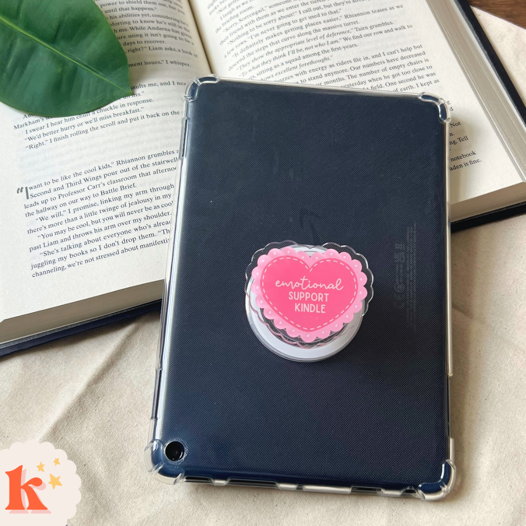 Emotional support kindle grip | coquette kindle