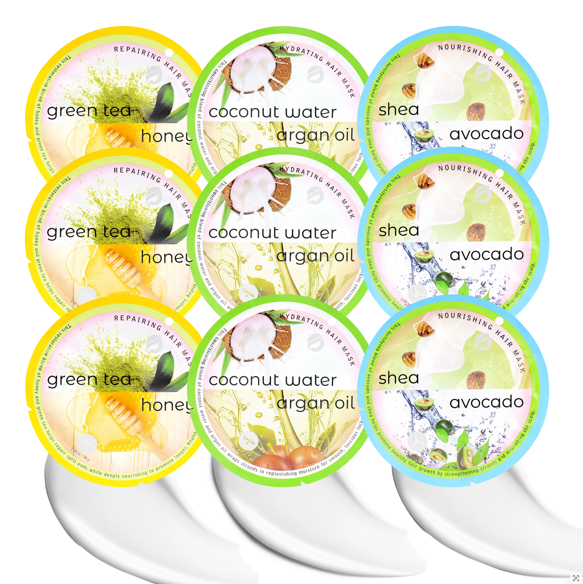 Green tea & Honey repairing hair mask
