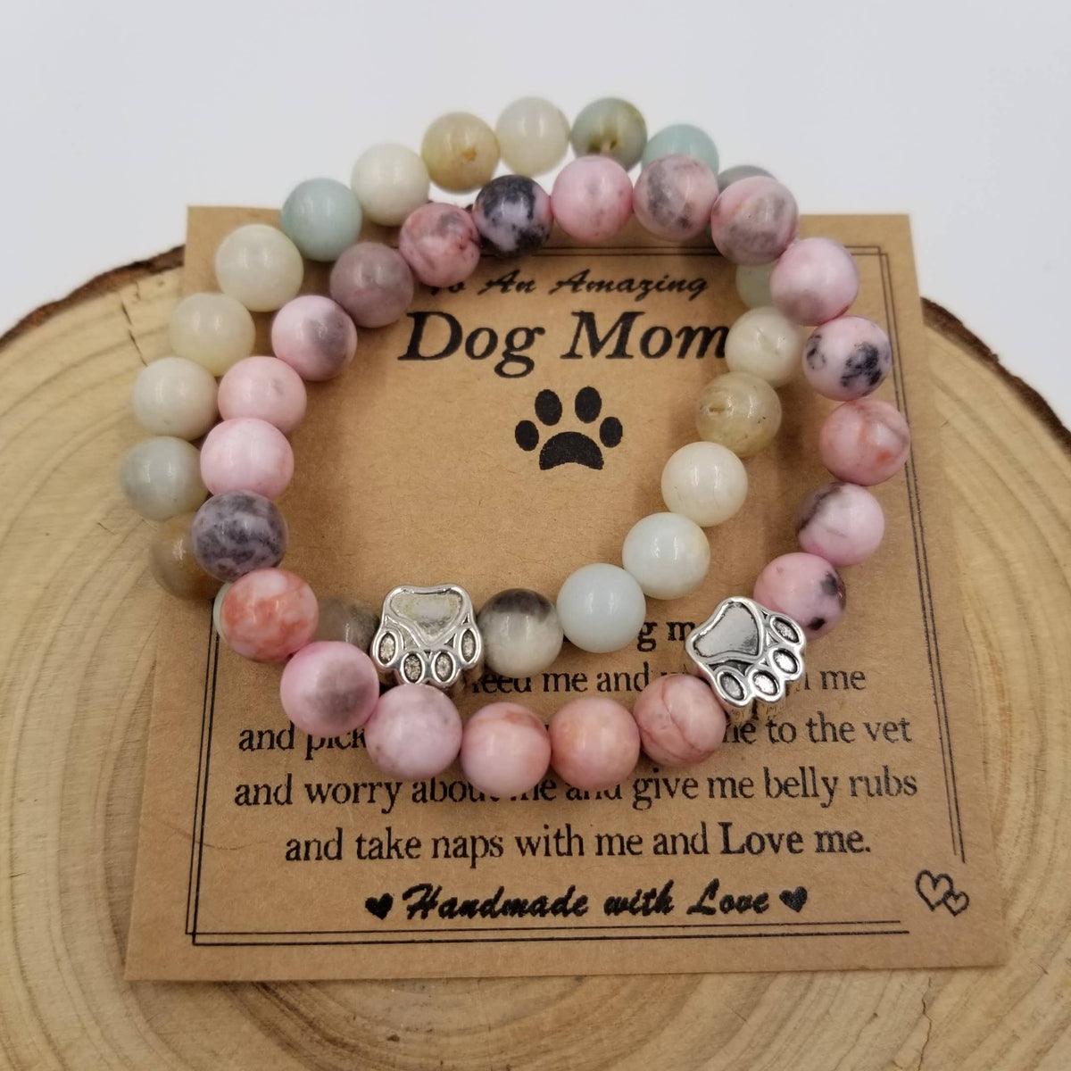 Dog Mom Green Bracelet