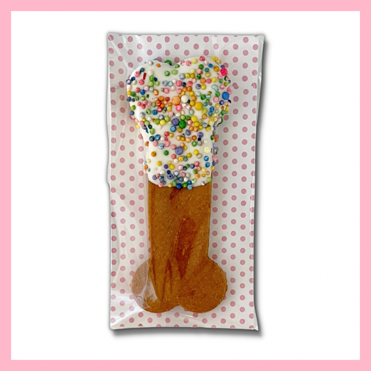 Large Half Dipped Sprinkle Bone - Multicolored Sprinkles