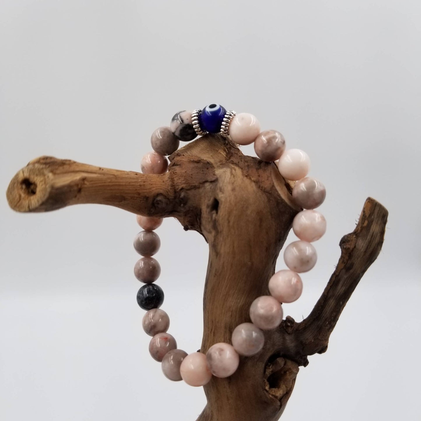 Natural Stone Evil Eye Chakra Bracelet