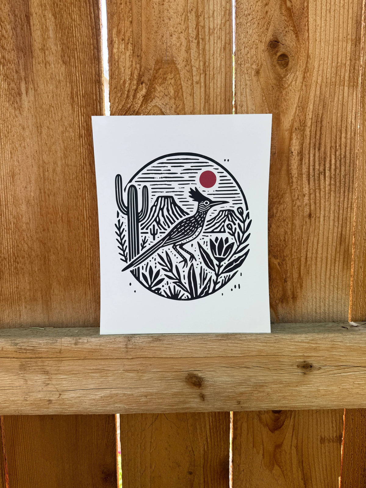 Desert Roadrunner Art Print: Southwestern Wall Decor