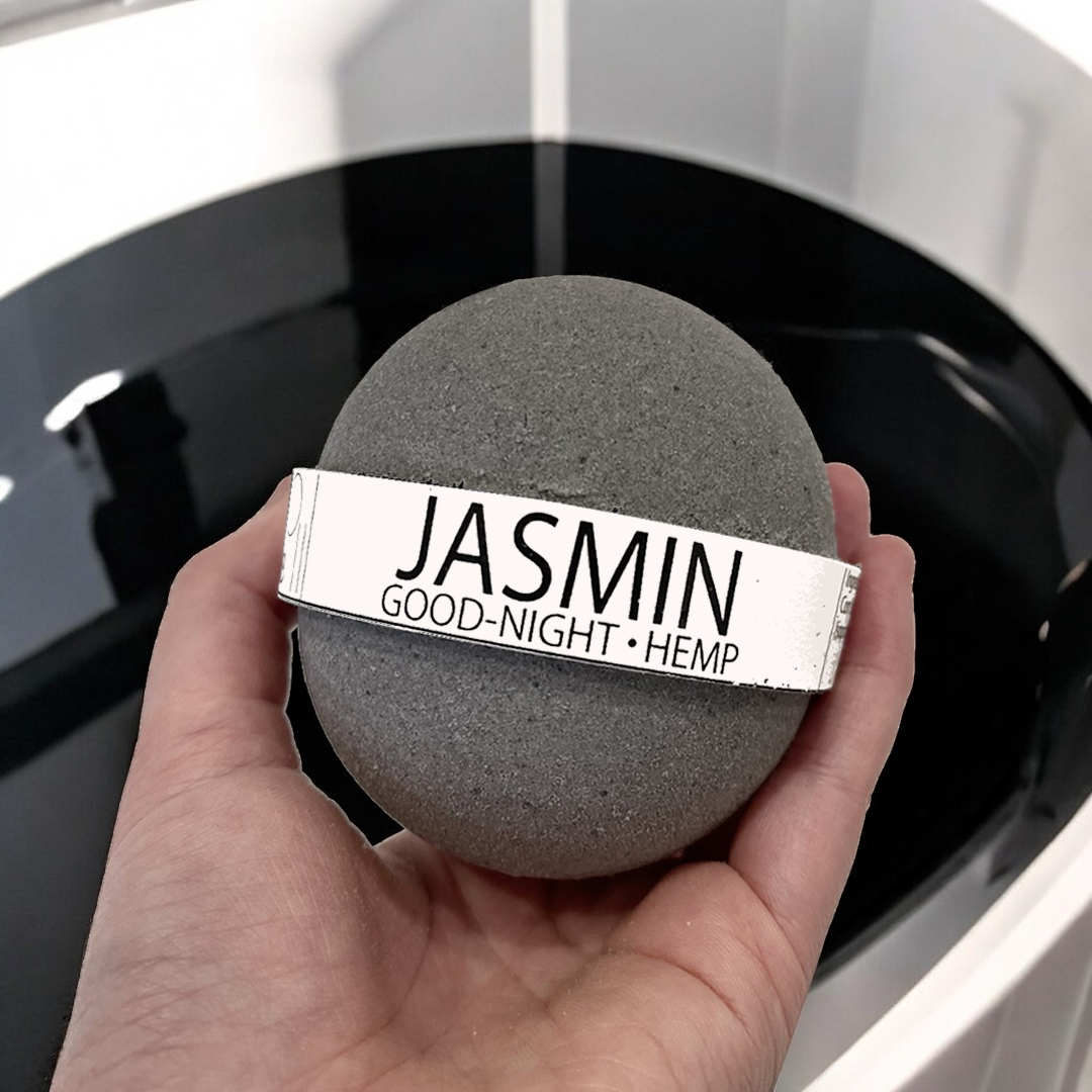 Goodnight Jasmine and Hemp Oil Large Bath Bomb - 8oz