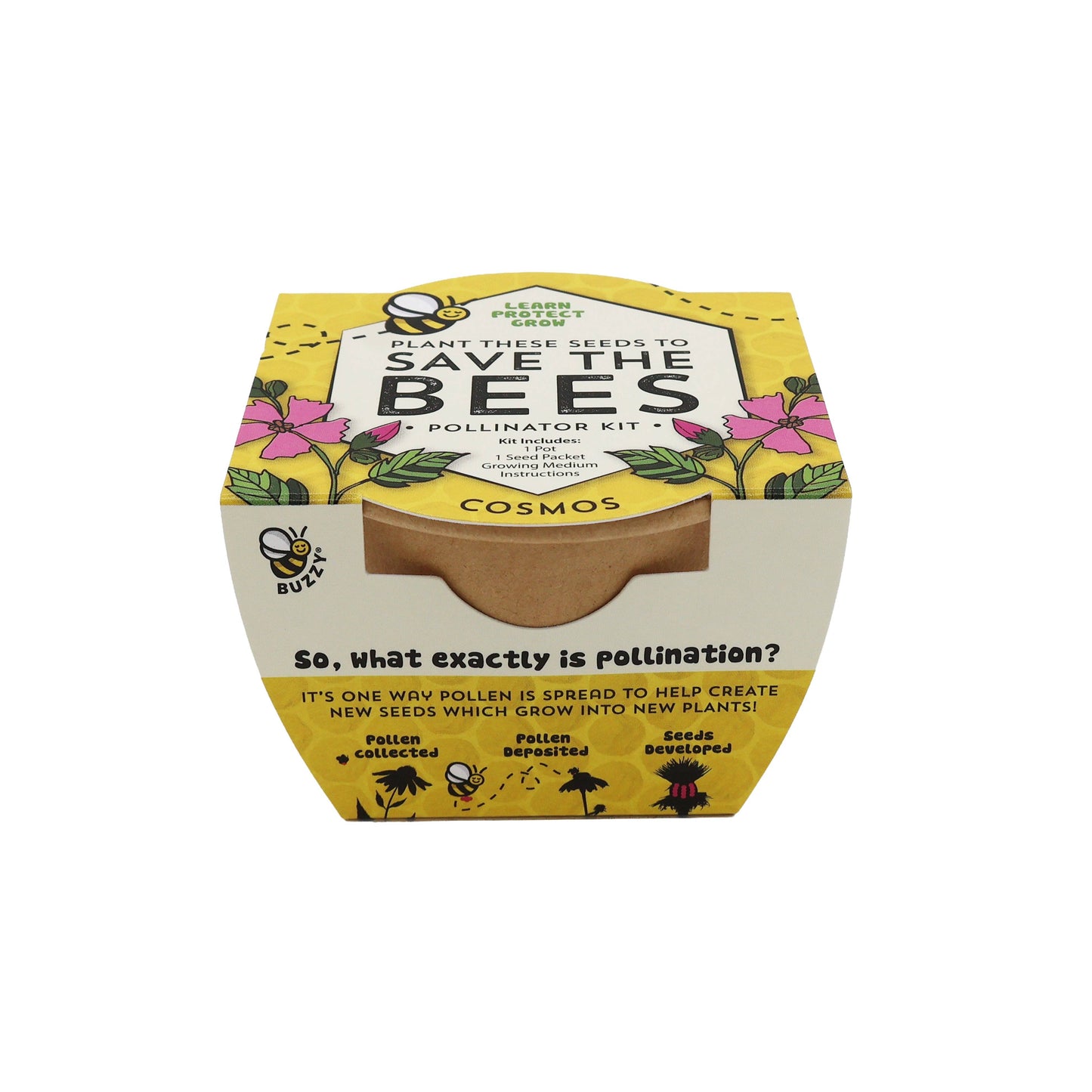 Save The Bees Kits | Paper Cups | Pollinator Seeds 12 Pack