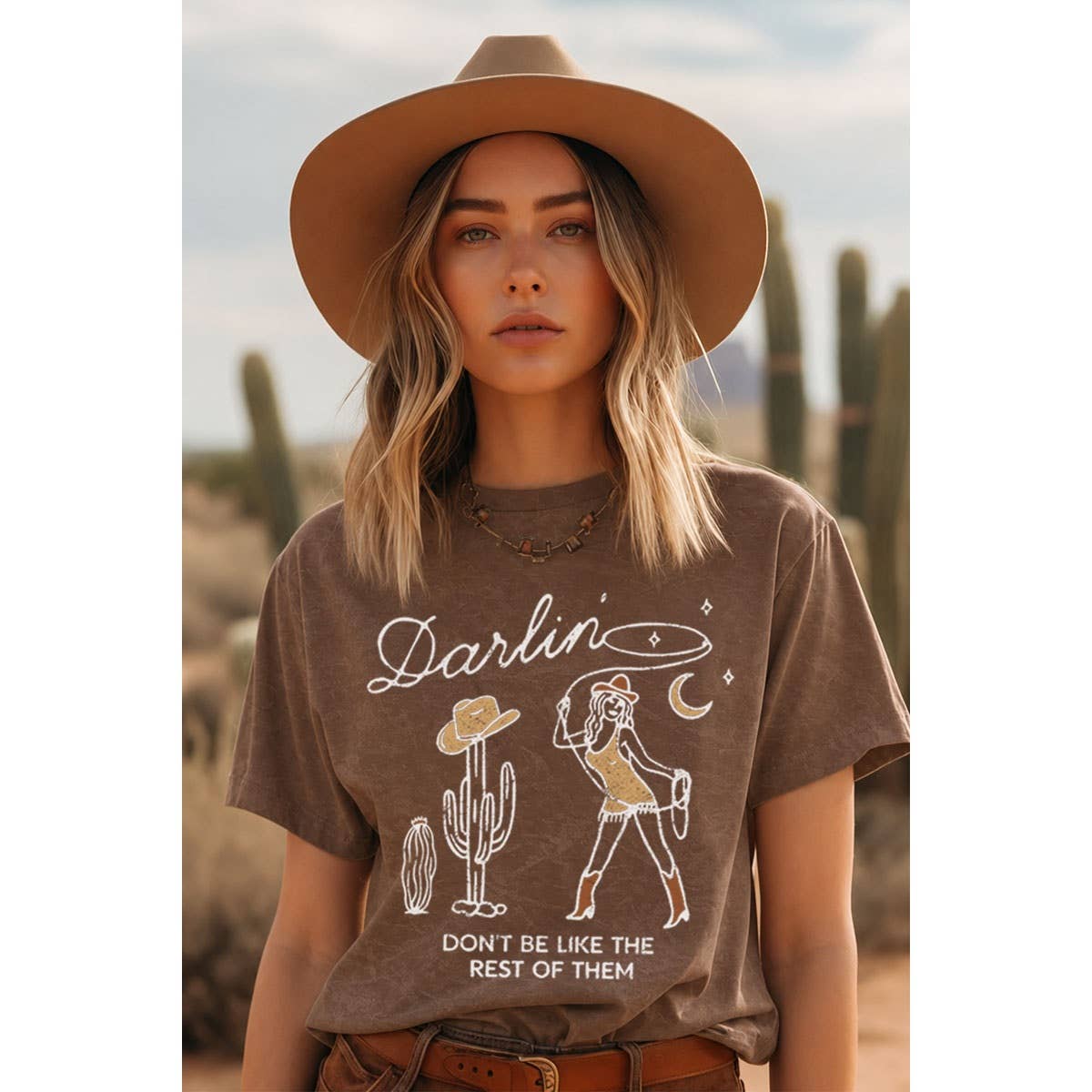 L DARLIN DON'T BE LIKE THEM Mineral Chocolate / L